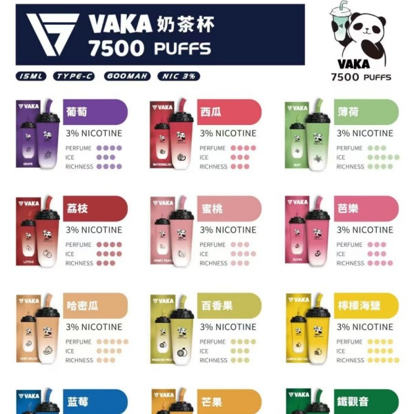 VAKA7500口 拋棄式電子煙 VAK